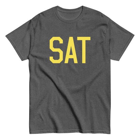 Aviation-Theme Men's T-Shirt - Yellow Graphic • SAT San Antonio • YHM Designs - Image 02