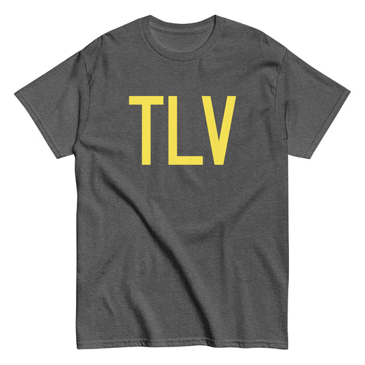 Aviation-Theme Men's T-Shirt - Yellow Graphic • TLV Tel Aviv • YHM Designs - Image 02