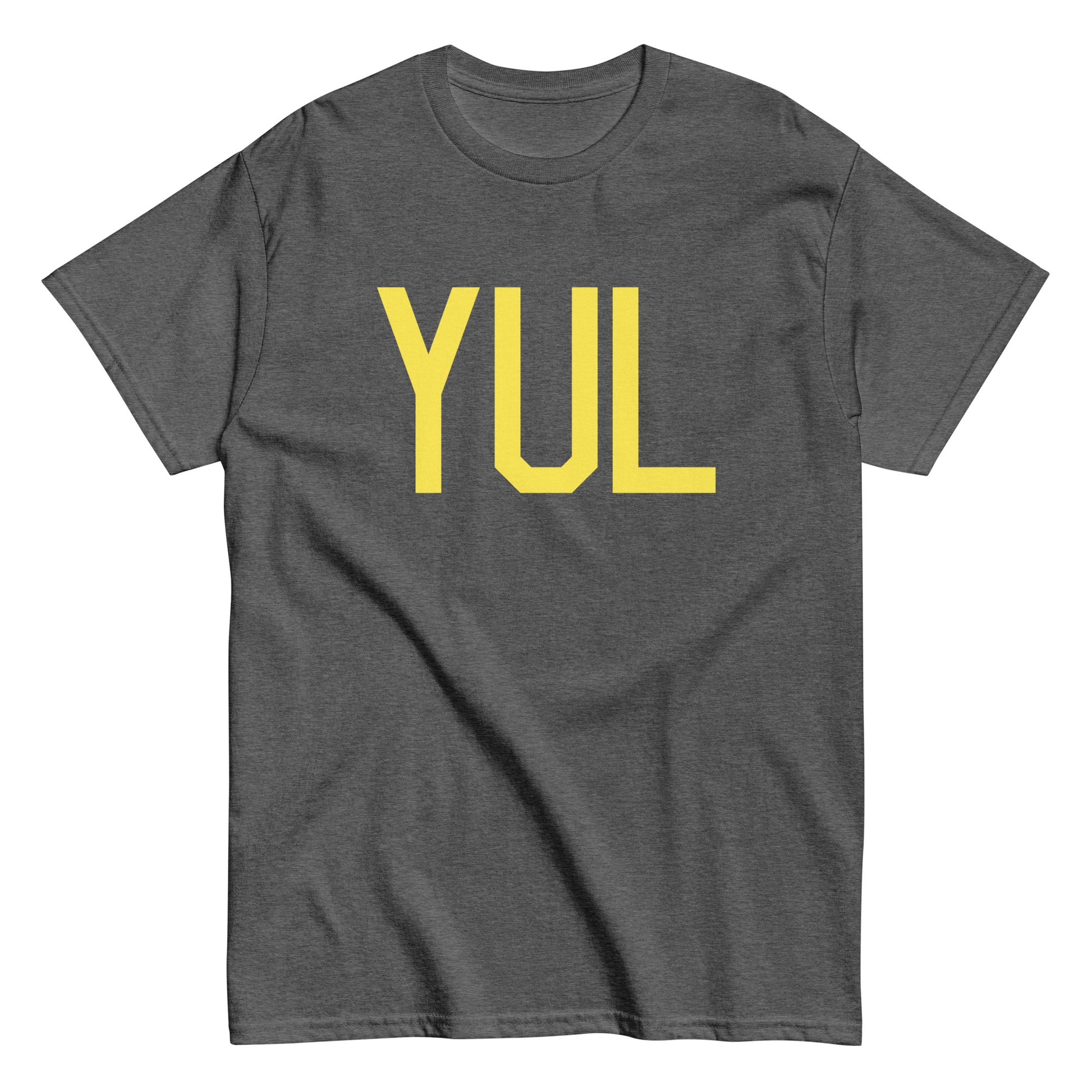 Aviation-Theme Men's T-Shirt - Yellow Graphic • YUL Montreal • YHM Designs - Image 02