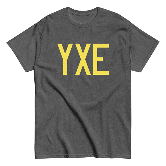 Aviation-Theme Men's T-Shirt - Yellow Graphic • YXE Saskatoon • YHM Designs - Image 02