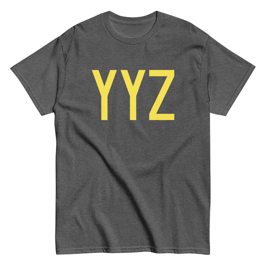 Aviation-Theme Men's T-Shirt - Yellow Graphic • YYZ Toronto • YHM Designs - Image 02