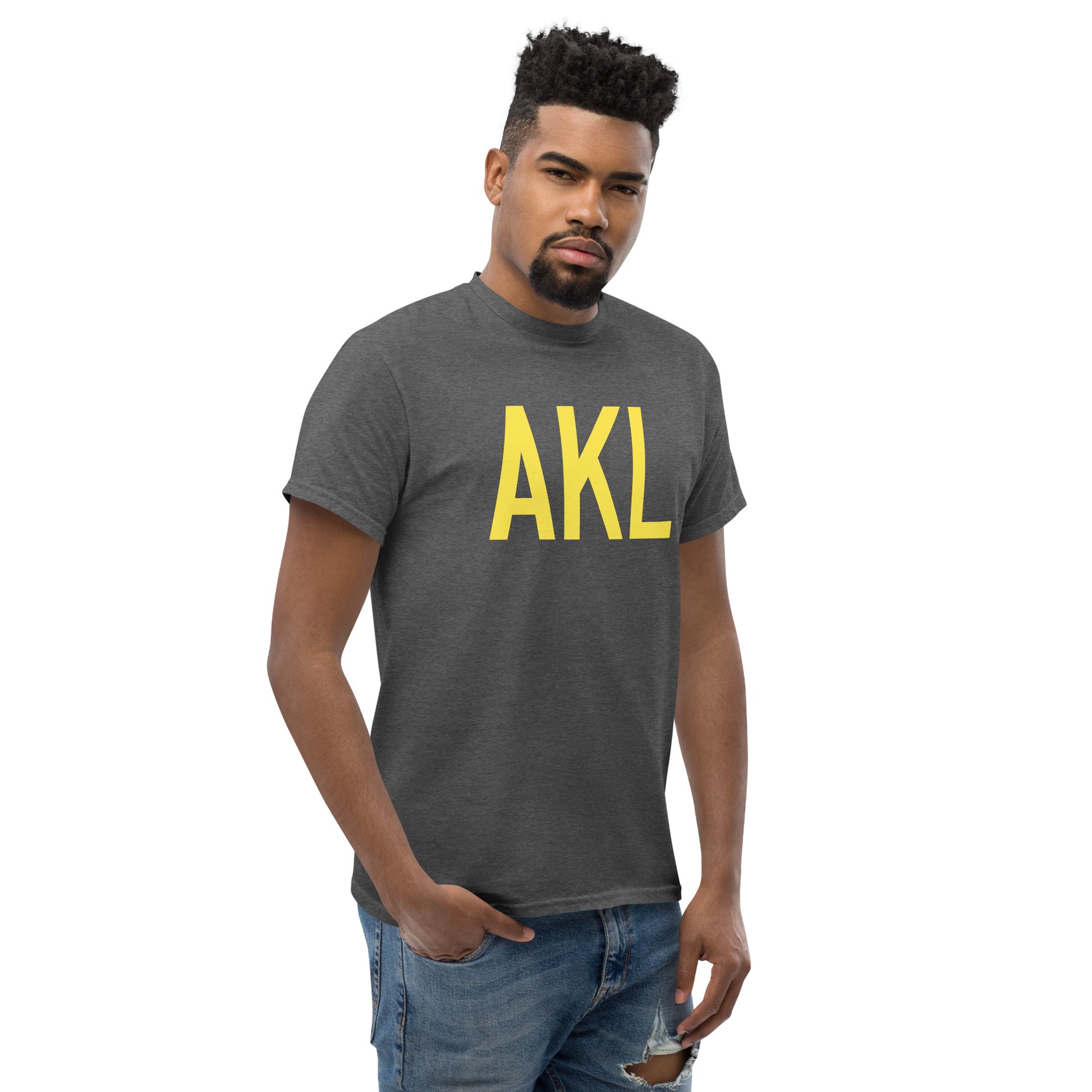 Aviation-Theme Men's T-Shirt - Yellow Graphic • AKL Auckland • YHM Designs - Image 08