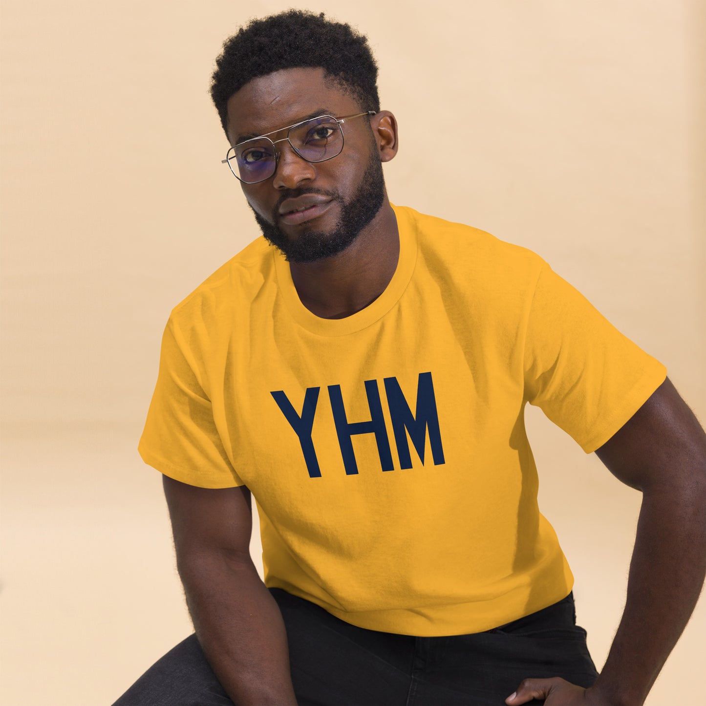 Aviation-Theme Men's T-Shirt - Navy Blue Graphic • YHM Hamilton • YHM Designs - Image 03