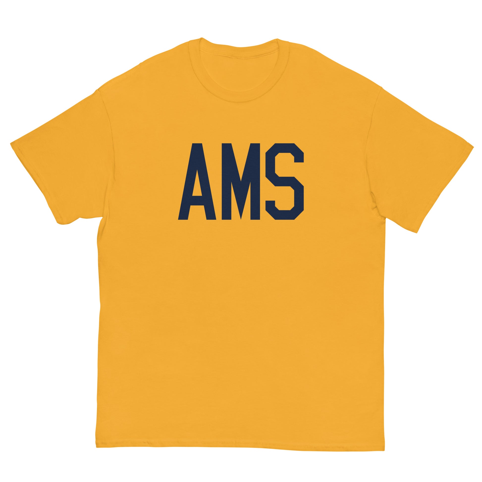 Aviation-Theme Men's T-Shirt - Navy Blue Graphic • AMS Amsterdam • YHM Designs - Image 05
