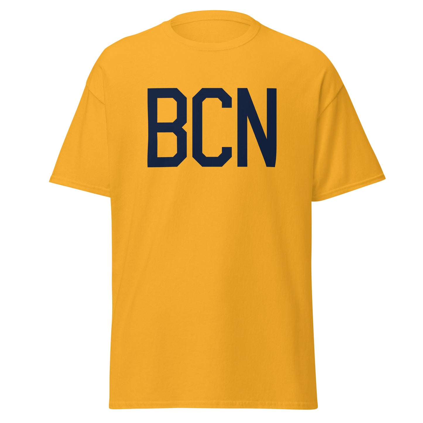 Aviation-Theme Men's T-Shirt - Navy Blue Graphic • BCN Barcelona • YHM Designs - Image 05