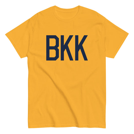 Aviation-Theme Men's T-Shirt - Navy Blue Graphic • BKK Bangkok • YHM Designs - Image 01