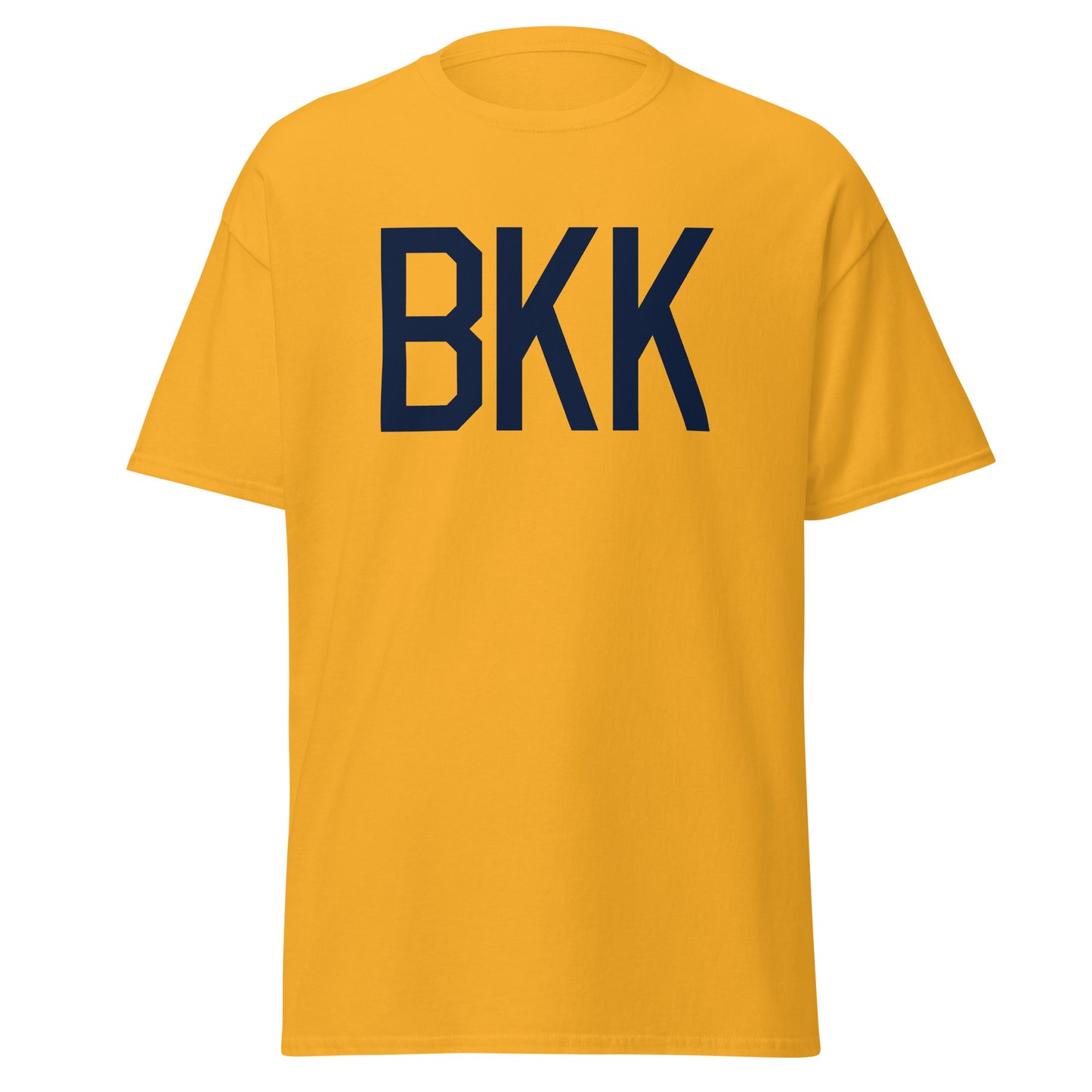 Aviation-Theme Men's T-Shirt - Navy Blue Graphic • BKK Bangkok • YHM Designs - Image 05
