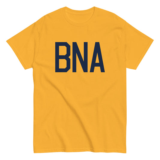 Aviation-Theme Men's T-Shirt - Navy Blue Graphic • BNA Nashville • YHM Designs - Image 01