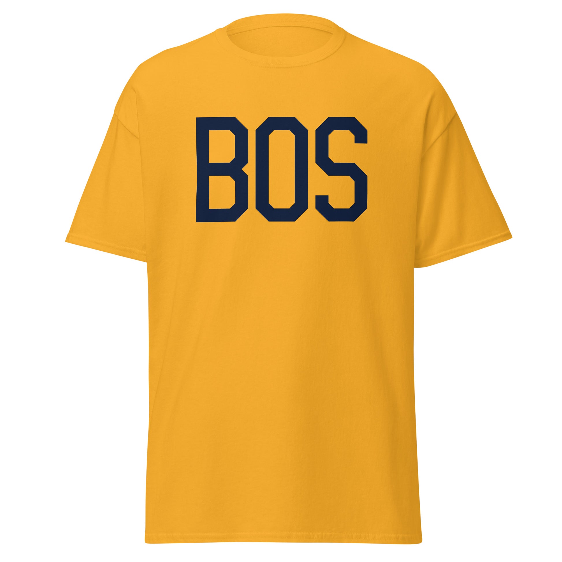 Aviation-Theme Men's T-Shirt - Navy Blue Graphic • BOS Boston • YHM Designs - Image 05