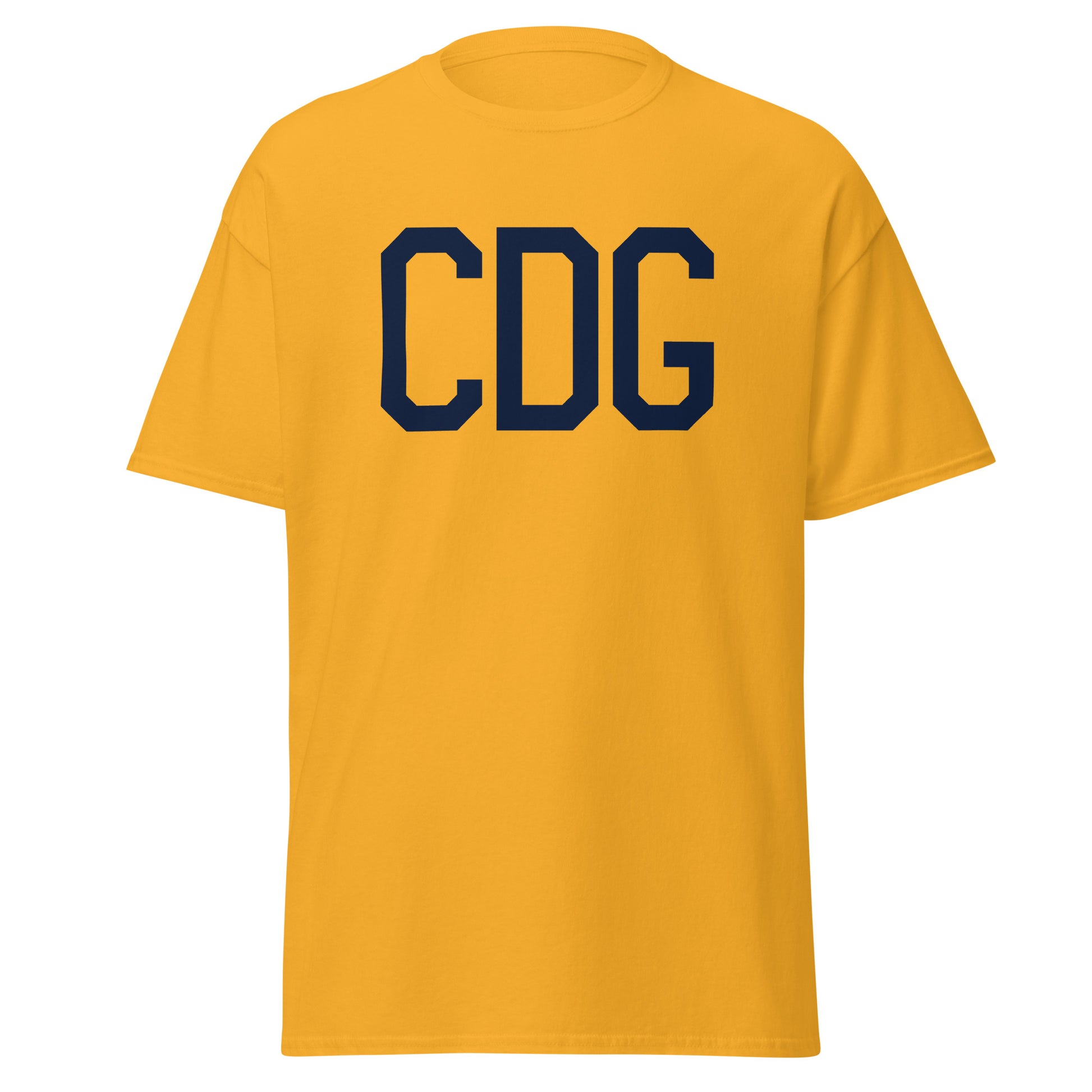 Aviation-Theme Men's T-Shirt - Navy Blue Graphic • CDG Paris • YHM Designs - Image 05