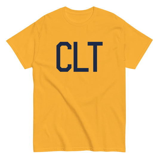 Aviation-Theme Men's T-Shirt - Navy Blue Graphic • CLT Charlotte • YHM Designs - Image 01