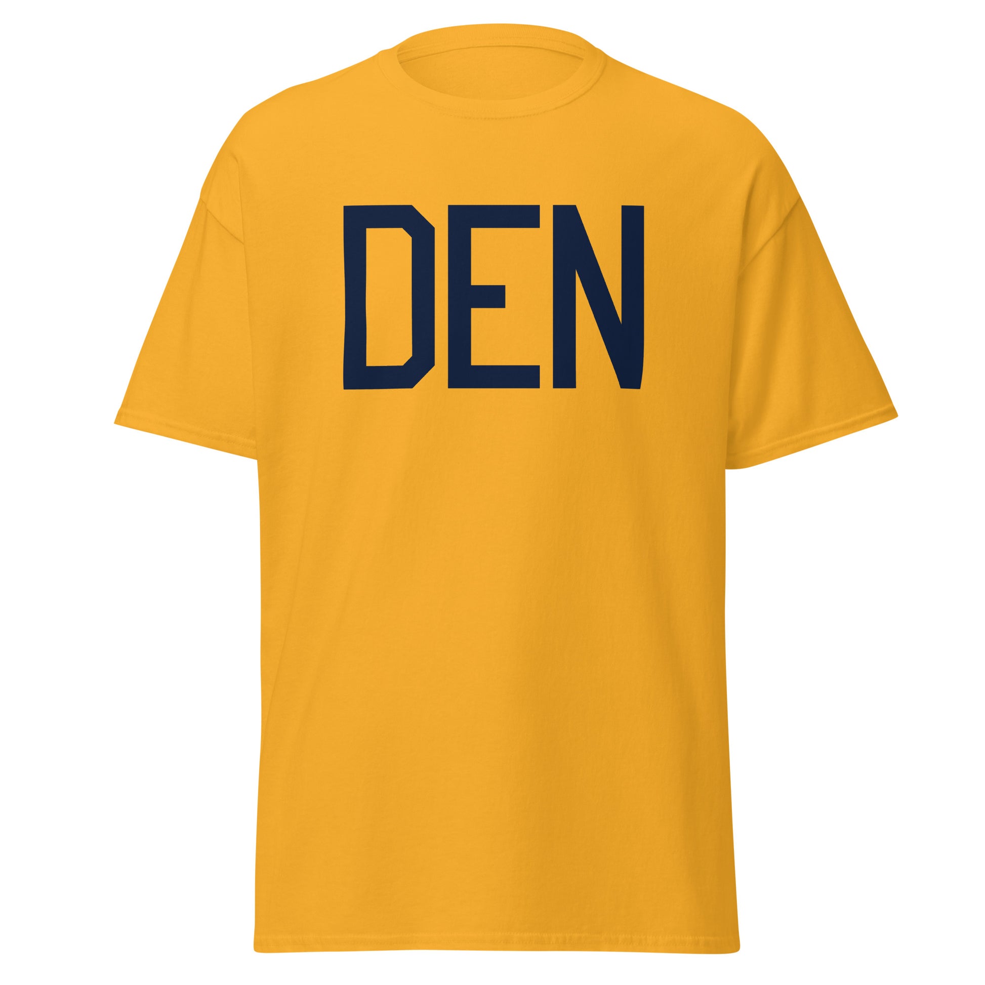 Aviation-Theme Men's T-Shirt - Navy Blue Graphic • DEN Denver • YHM Designs - Image 05
