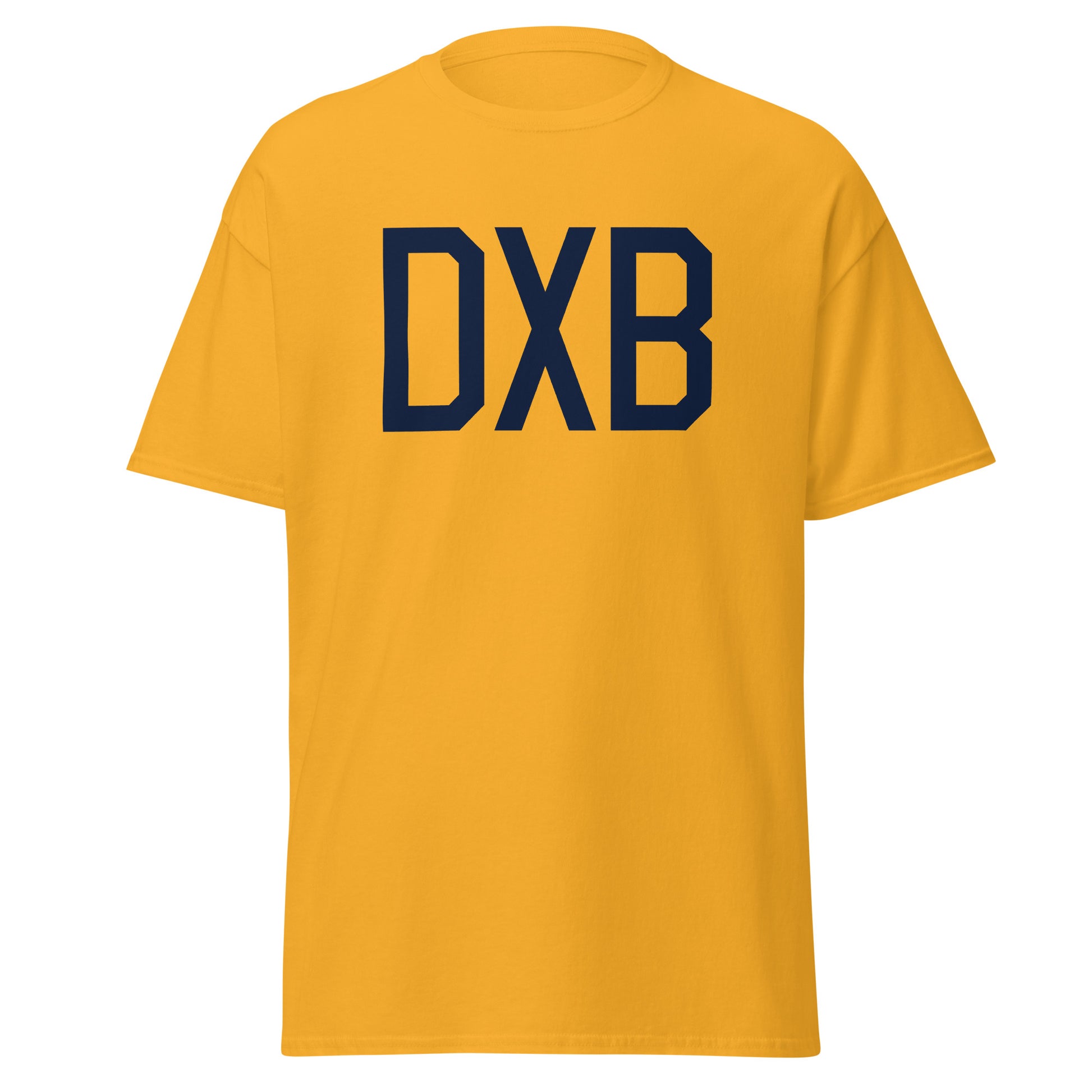 Aviation-Theme Men's T-Shirt - Navy Blue Graphic • DXB Dubai • YHM Designs - Image 05