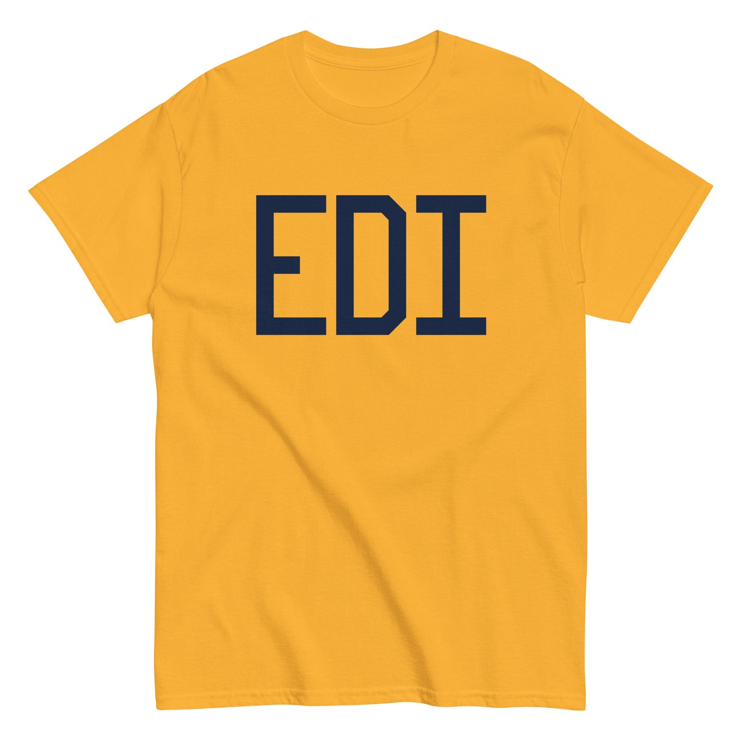 Aviation-Theme Men's T-Shirt - Navy Blue Graphic • EDI Edinburgh • YHM Designs - Image 01