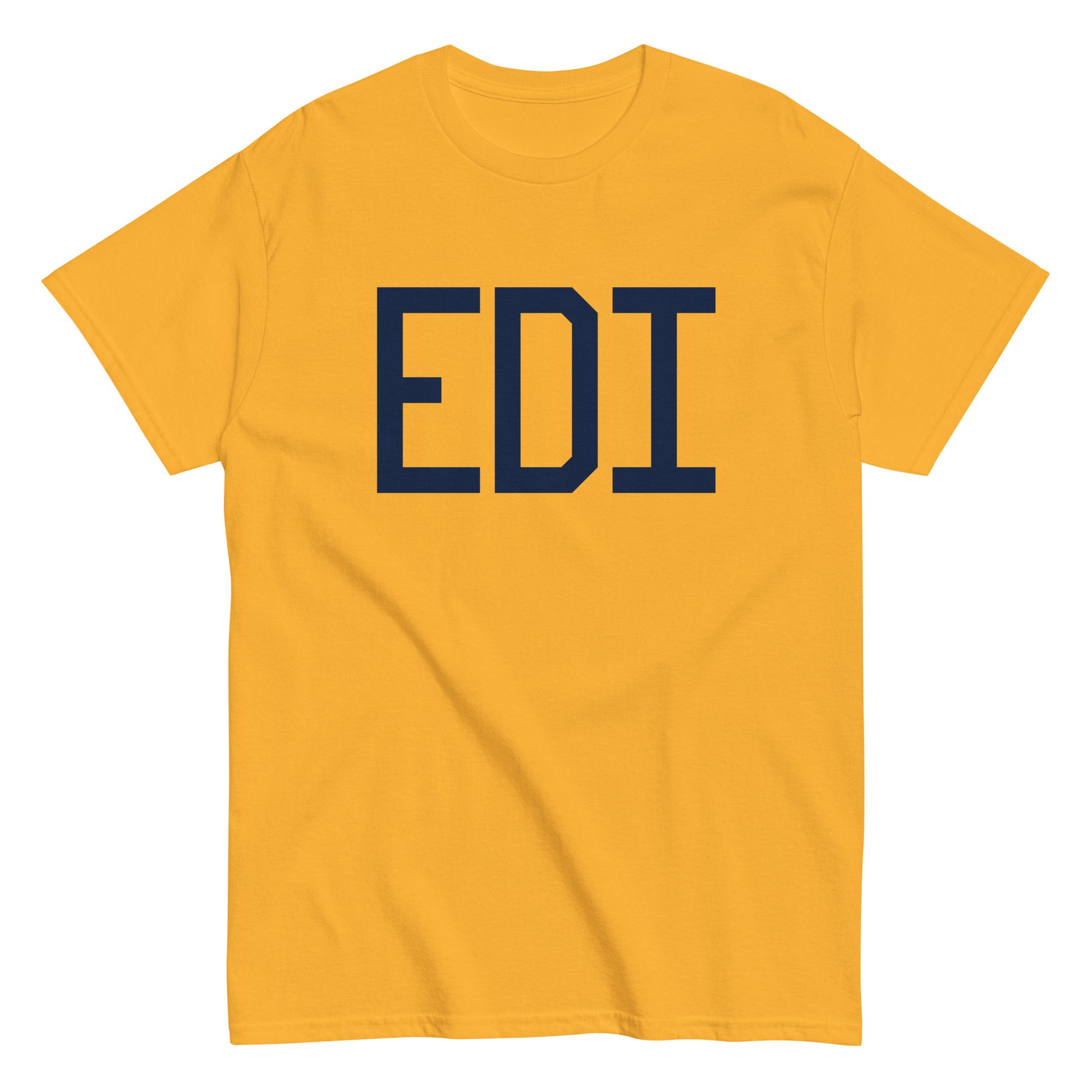 Aviation-Theme Men's T-Shirt - Navy Blue Graphic • EDI Edinburgh • YHM Designs - Image 01