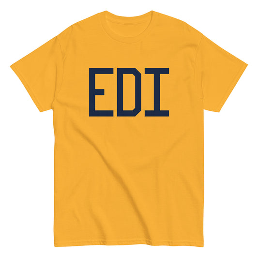 Aviation-Theme Men's T-Shirt - Navy Blue Graphic • EDI Edinburgh • YHM Designs - Image 01