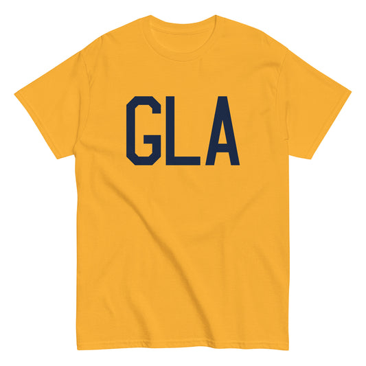 Aviation-Theme Men's T-Shirt - Navy Blue Graphic • GLA Glasgow • YHM Designs - Image 01