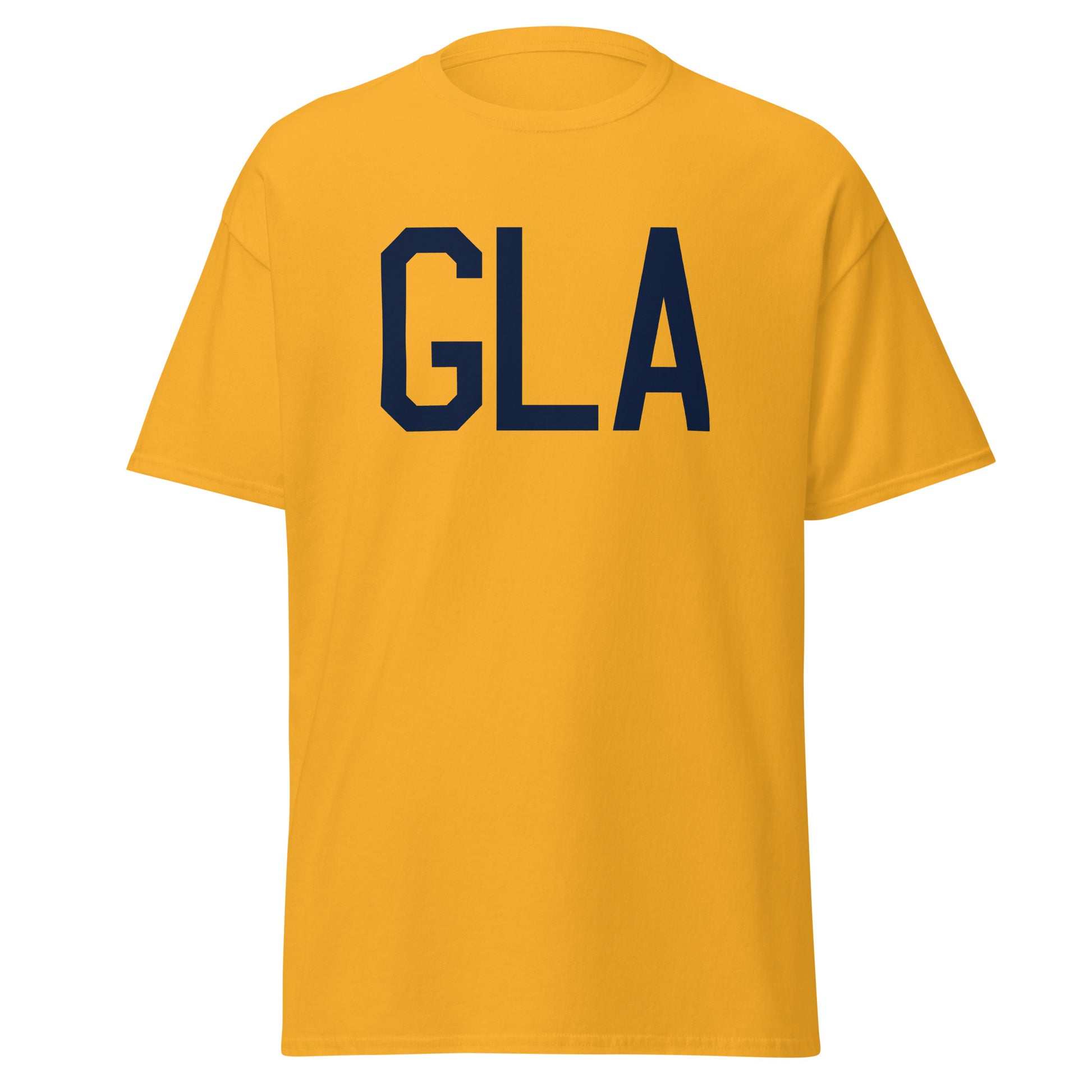 Aviation-Theme Men's T-Shirt - Navy Blue Graphic • GLA Glasgow • YHM Designs - Image 05