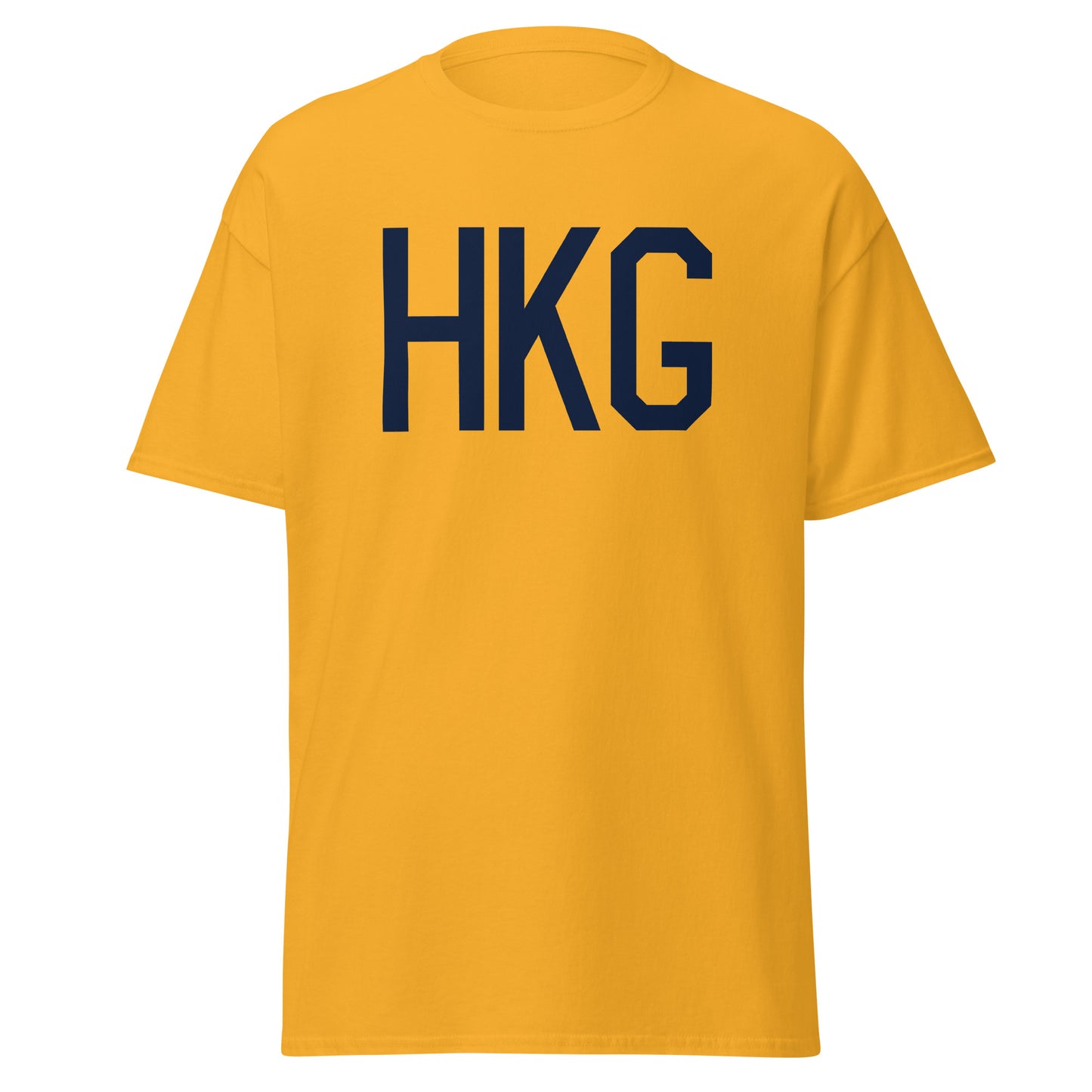 Aviation-Theme Men's T-Shirt - Navy Blue Graphic • HKG Hong Kong • YHM Designs - Image 05