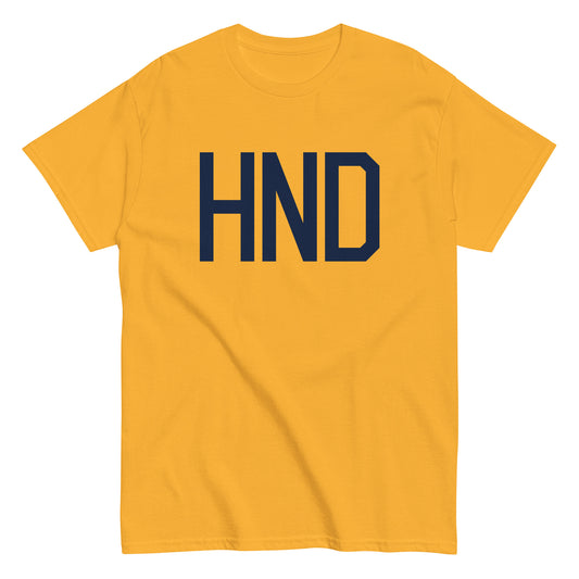 Aviation-Theme Men's T-Shirt - Navy Blue Graphic • HND Tokyo • YHM Designs - Image 01