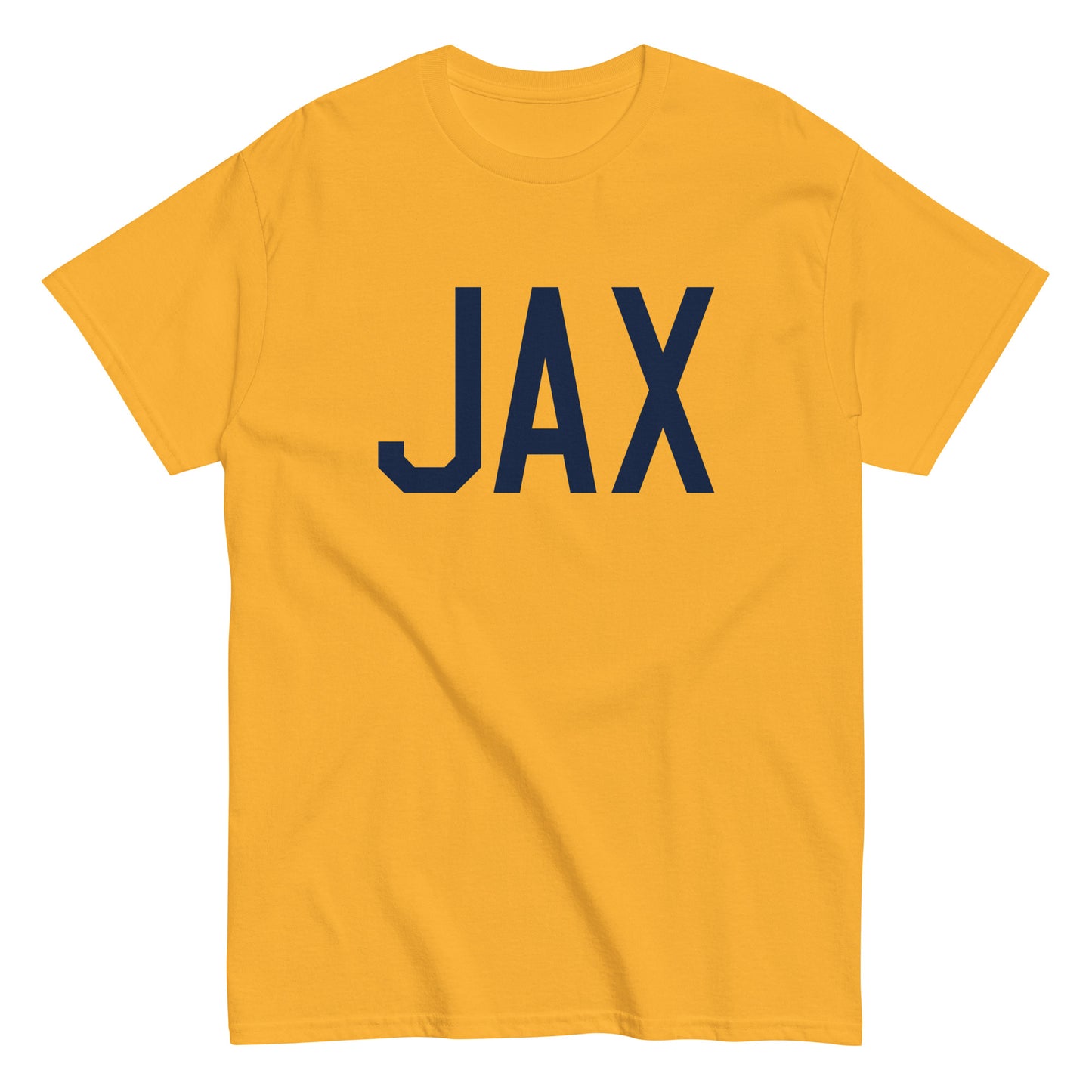 Aviation-Theme Men's T-Shirt - Navy Blue Graphic • JAX Jacksonville • YHM Designs - Image 01