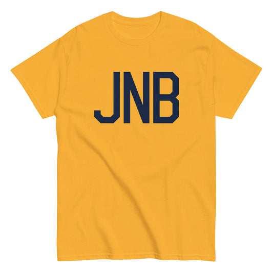 Aviation-Theme Men's T-Shirt - Navy Blue Graphic • JNB Johannesburg • YHM Designs - Image 01
