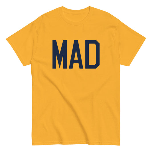 Aviation-Theme Men's T-Shirt - Navy Blue Graphic • MAD Madrid • YHM Designs - Image 01
