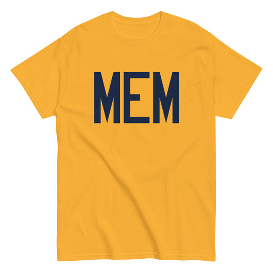 Aviation-Theme Men's T-Shirt - Navy Blue Graphic • MEM Memphis • YHM Designs - Image 01