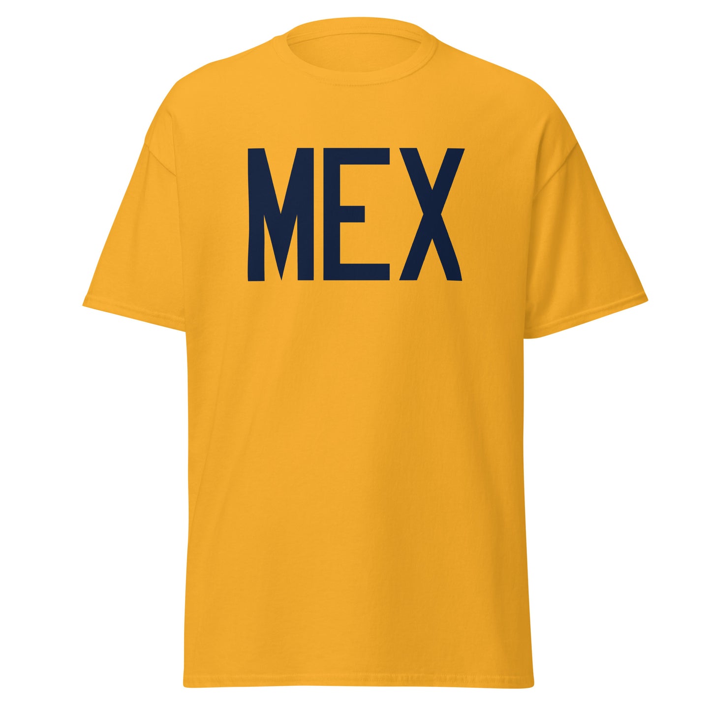 Aviation-Theme Men's T-Shirt - Navy Blue Graphic • MEX Mexico City • YHM Designs - Image 05