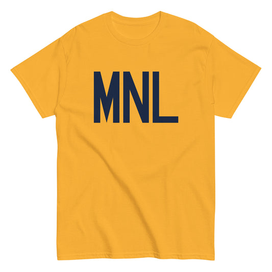 Aviation-Theme Men's T-Shirt - Navy Blue Graphic • MNL Manila • YHM Designs - Image 01