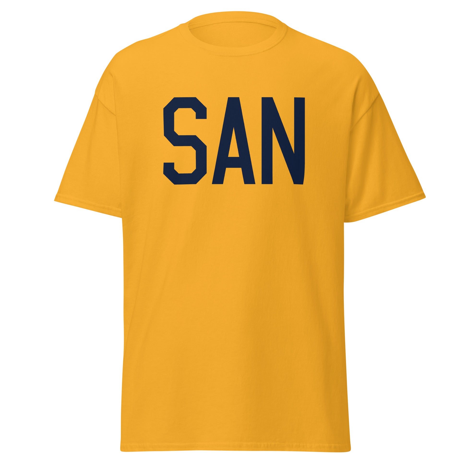 Aviation-Theme Men's T-Shirt - Navy Blue Graphic • SAN San Diego • YHM Designs - Image 05