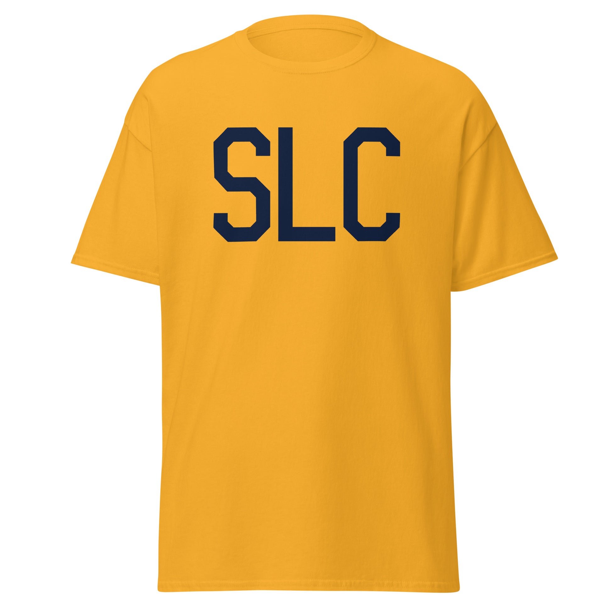 Aviation-Theme Men's T-Shirt - Navy Blue Graphic • SLC Salt Lake City • YHM Designs - Image 05