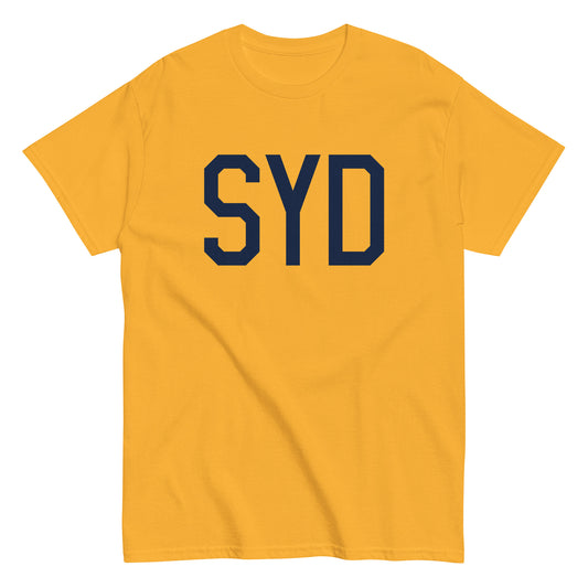 Aviation-Theme Men's T-Shirt - Navy Blue Graphic • SYD Sydney • YHM Designs - Image 01