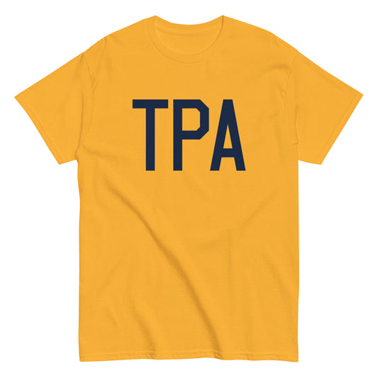 Aviation-Theme Men's T-Shirt - Navy Blue Graphic • TPA Tampa • YHM Designs - Image 01