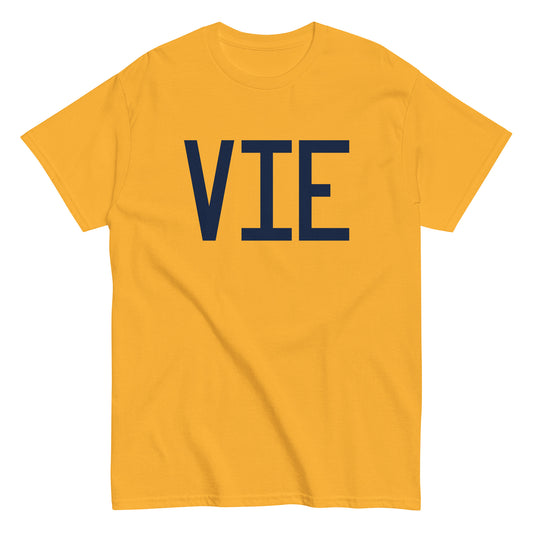 Aviation-Theme Men's T-Shirt - Navy Blue Graphic • VIE Vienna • YHM Designs - Image 01