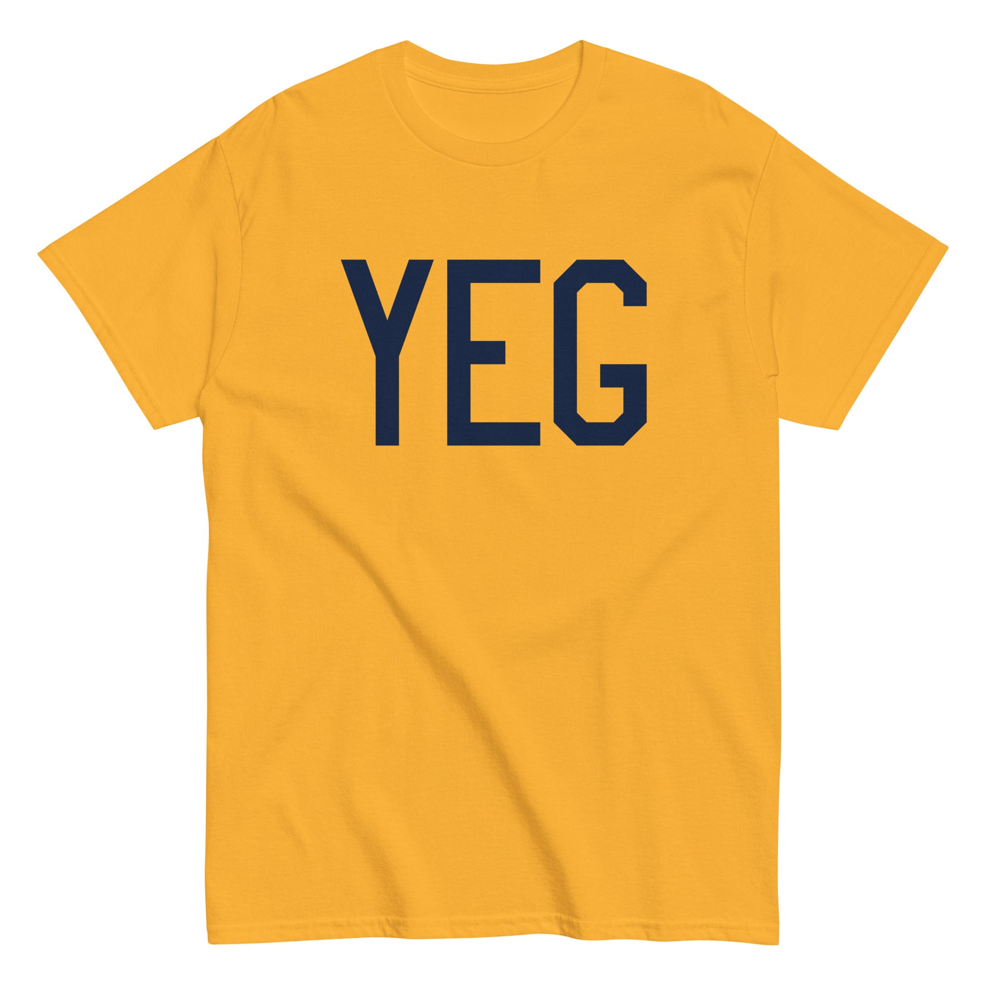 Aviation-Theme Men's T-Shirt - Navy Blue Graphic • YEG Edmonton • YHM Designs - Image 01