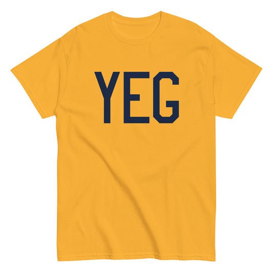 Aviation-Theme Men's T-Shirt - Navy Blue Graphic • YEG Edmonton • YHM Designs - Image 01