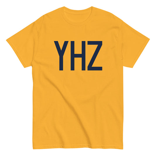 Aviation-Theme Men's T-Shirt - Navy Blue Graphic • YHZ Halifax • YHM Designs - Image 01