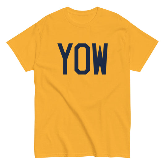 Aviation-Theme Men's T-Shirt - Navy Blue Graphic • YOW Ottawa • YHM Designs - Image 01