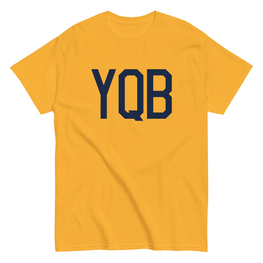 Aviation-Theme Men's T-Shirt - Navy Blue Graphic • YQB Quebec City • YHM Designs - Image 01