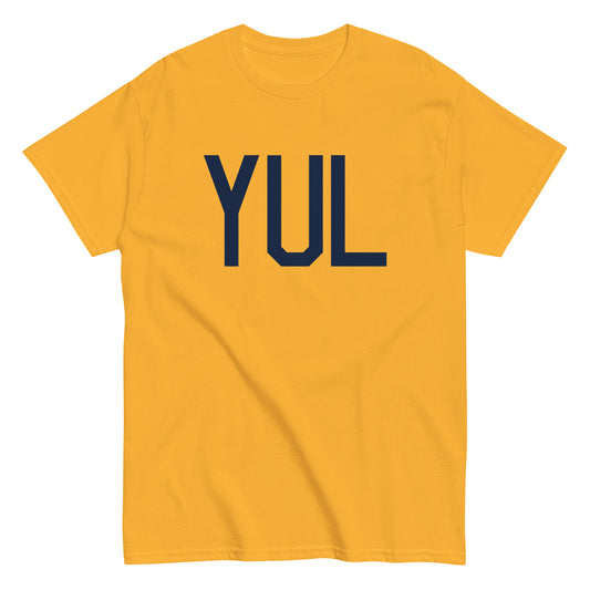 Aviation-Theme Men's T-Shirt - Navy Blue Graphic • YUL Montreal • YHM Designs - Image 01