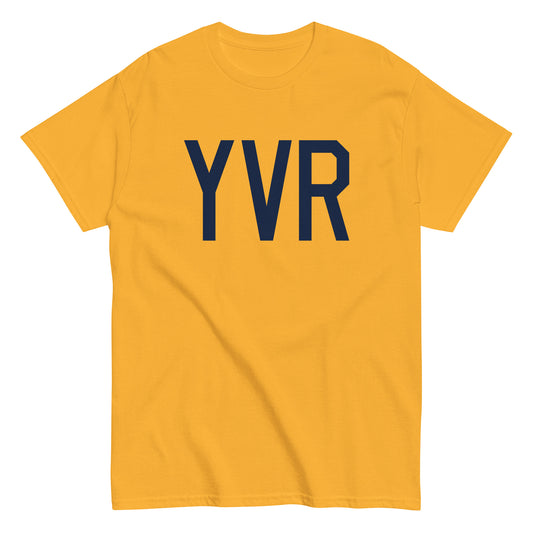 Aviation-Theme Men's T-Shirt - Navy Blue Graphic • YVR Vancouver • YHM Designs - Image 01
