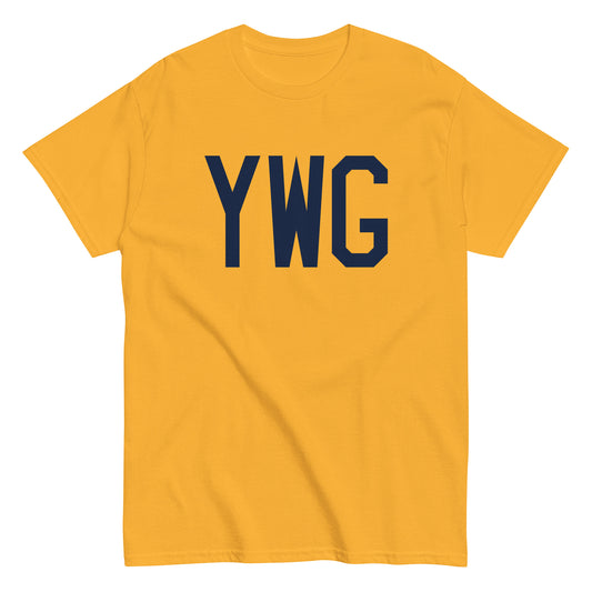 Aviation-Theme Men's T-Shirt - Navy Blue Graphic • YWG Winnipeg • YHM Designs - Image 01