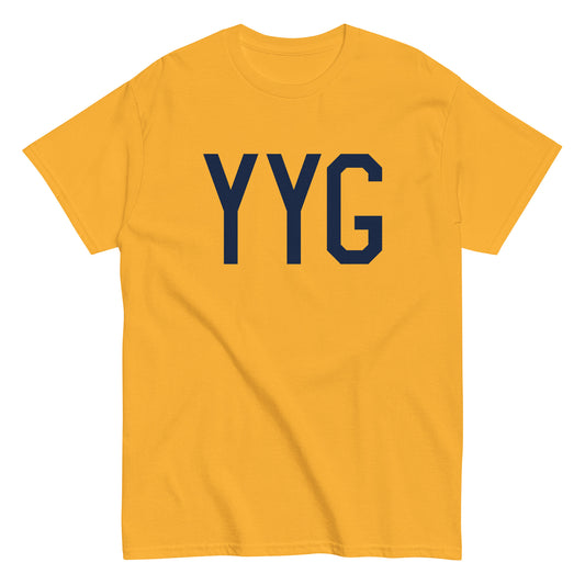 Aviation-Theme Men's T-Shirt - Navy Blue Graphic • YYG Charlottetown • YHM Designs - Image 01