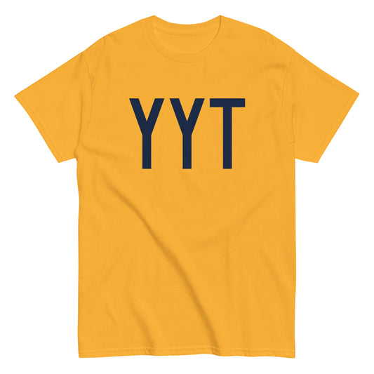Aviation-Theme Men's T-Shirt - Navy Blue Graphic • YYT St. John's • YHM Designs - Image 01