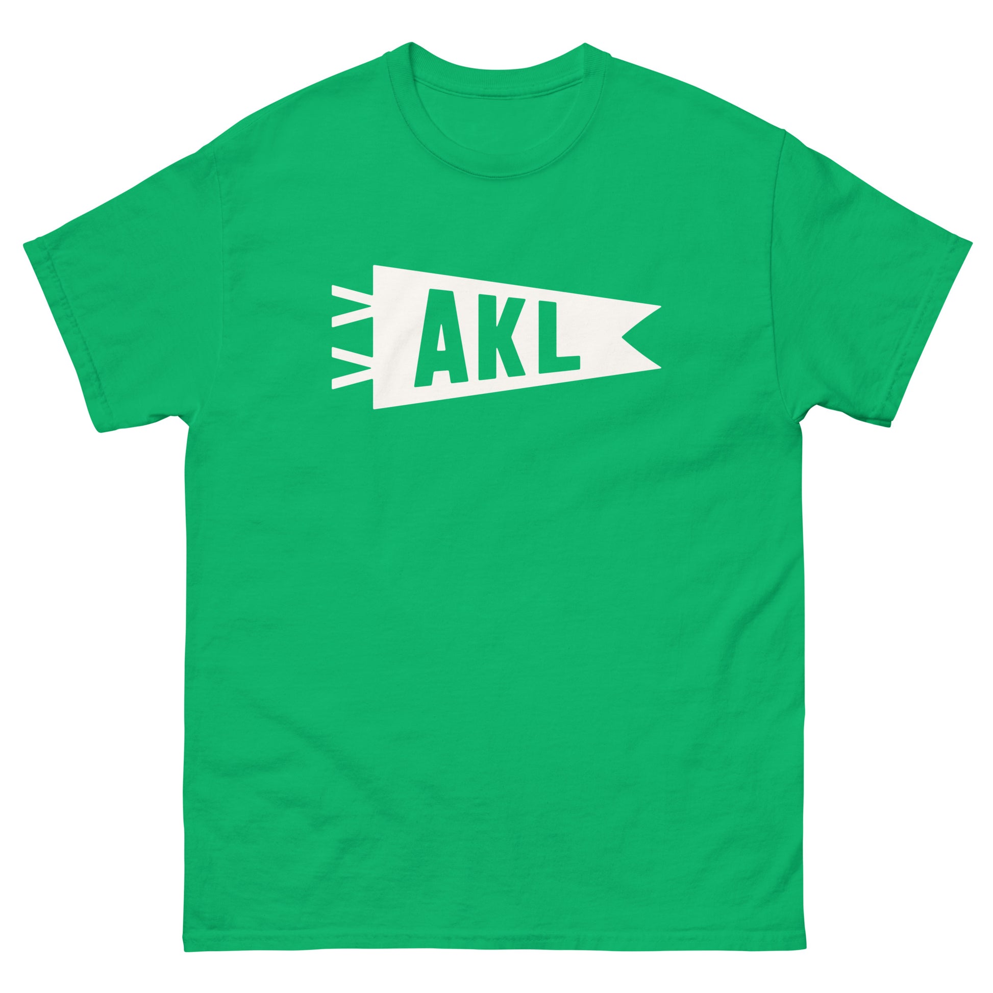 Airport Code Men's T-Shirt - White Graphic • AKL Auckland • YHM Designs - Image 01