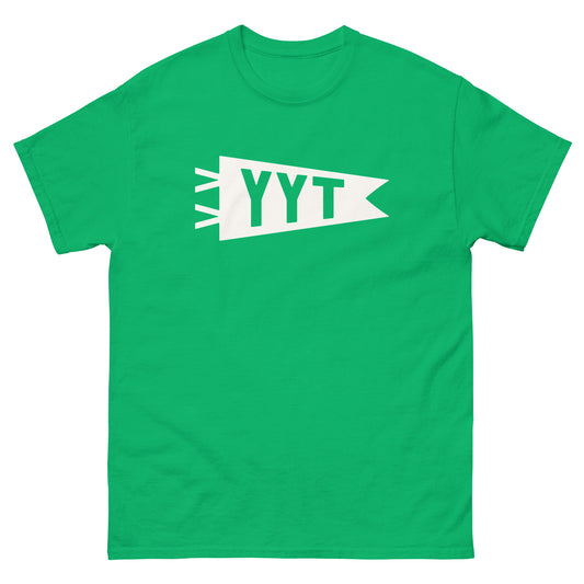 Airport Code Men's T-Shirt - White Graphic • YYT St. John's • YHM Designs - Image 01