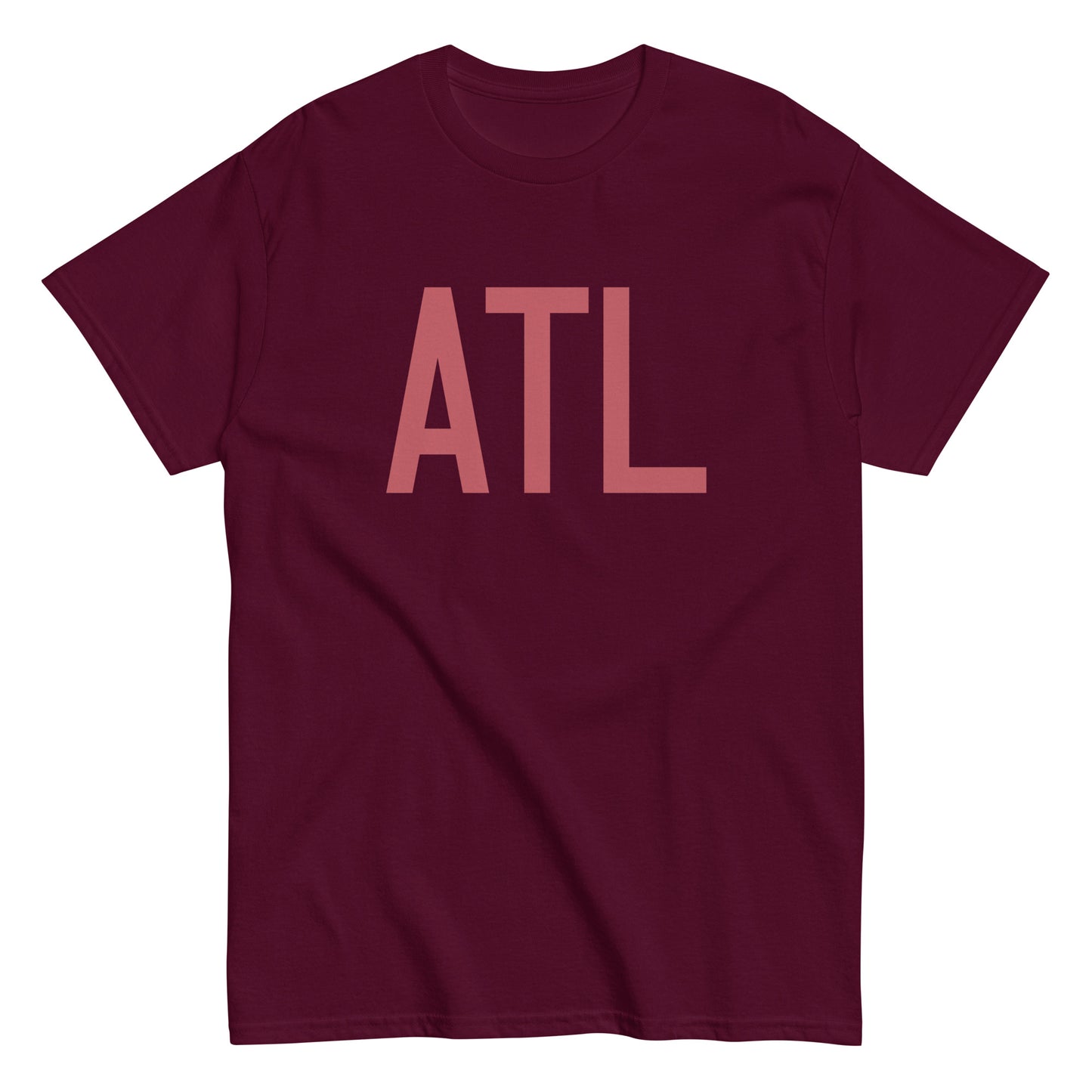 Aviation Enthusiast Men's Tee - Deep Pink Graphic • ATL Atlanta • YHM Designs - Image 01
