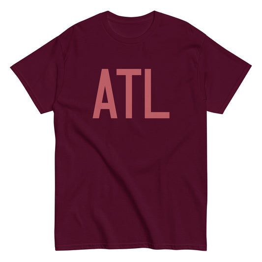Aviation Enthusiast Men's Tee - Deep Pink Graphic • ATL Atlanta • YHM Designs - Image 01
