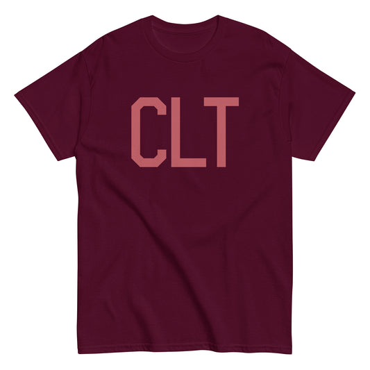 Aviation Enthusiast Men's Tee - Deep Pink Graphic • CLT Charlotte • YHM Designs - Image 01